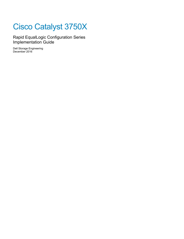 Dell Cisco 3750X User Guide and Installation Instructions - Page 1