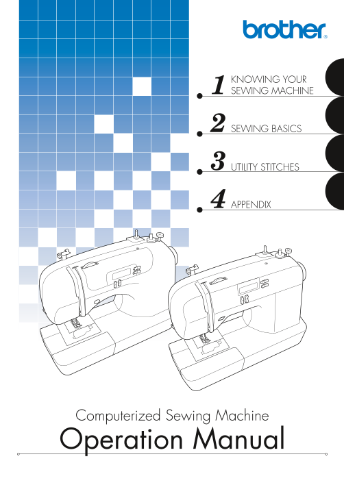 Brother Computerized Sewing Machine Operation Manual - Page 1