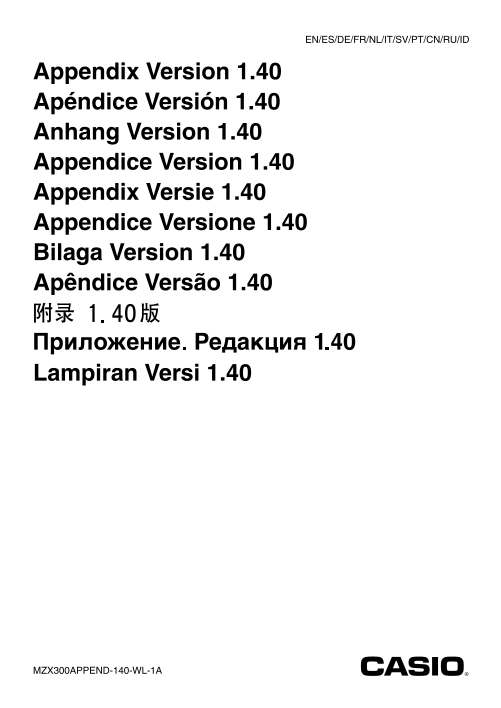 Casio MZ-X300 (Ver. 1.40) User Manual - Part 2 - Page 1