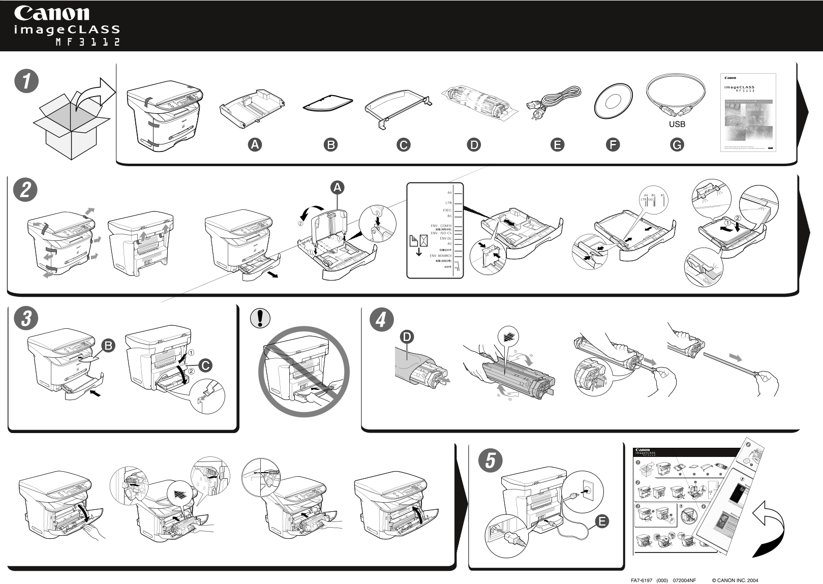 Canon imageCLASS MF3112 Setup Guide - Page 1