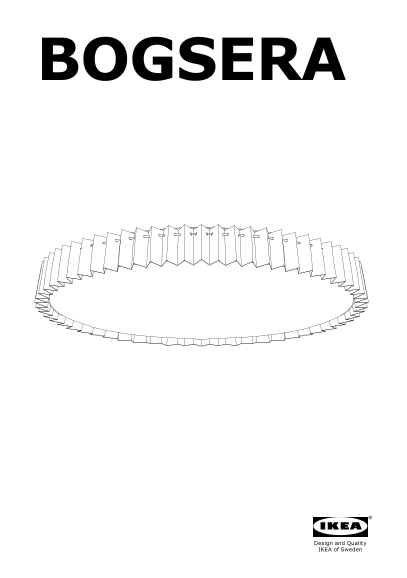 IKEA BOGSERA Installation Guide Assembly Instructions (Product Code: 904.151.18) - Page 1