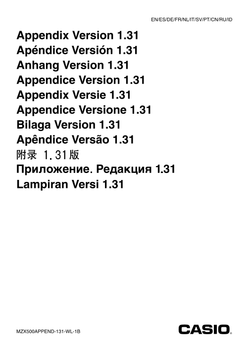 Casio MZ-X500 (Ver. 1.31) User Manual - Copy No. 2 - Page 1