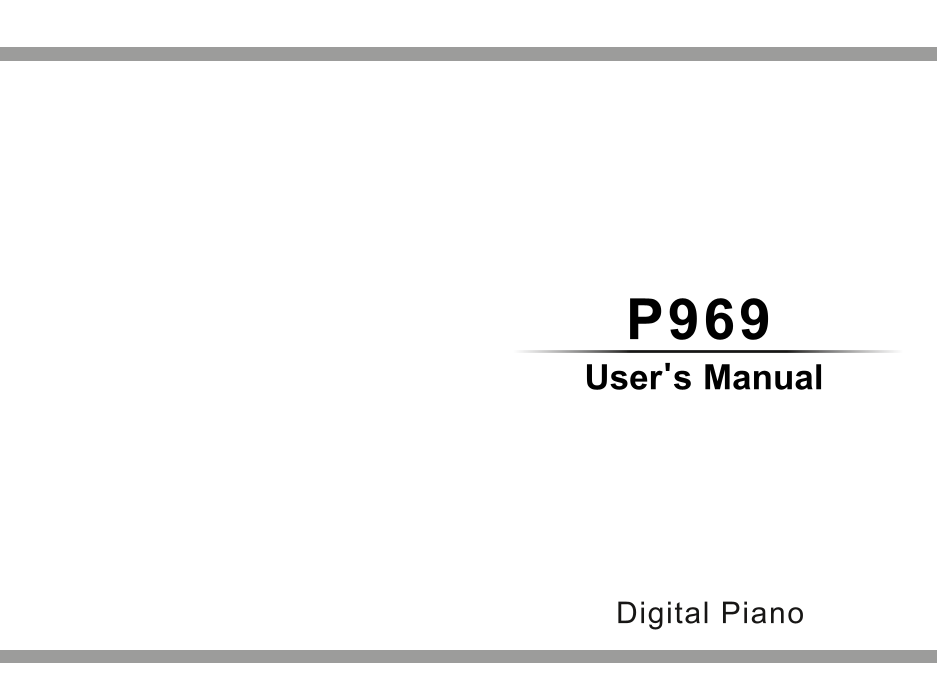 Alesis P969 Electronic Piano User Manual - Page 1