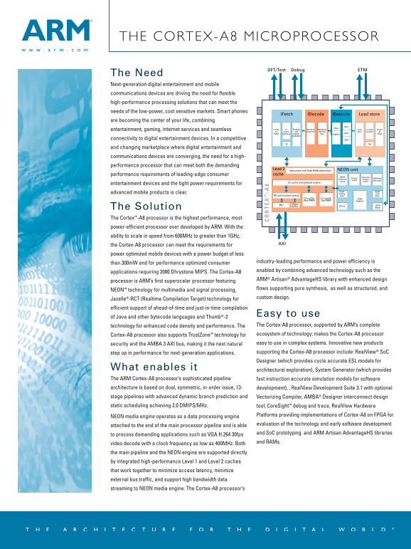 ARM The Cortex-A8 Microprocessor Manual - Page 1