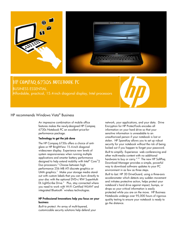 HP Compaq 6730s Notebook Owner's Manual & User Guide - Page 1
