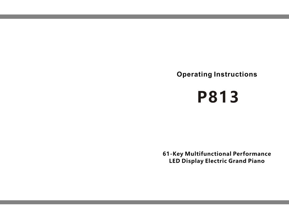 Alesis P813 Electronic Piano User Manual - Page 1
