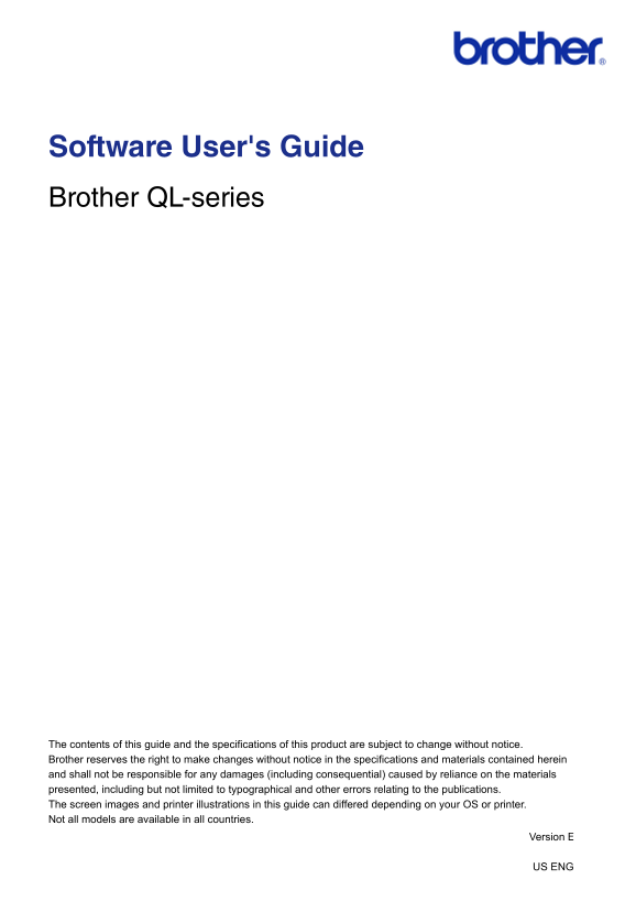 Brother QL-Series Software User Guide and Manual - Page 1