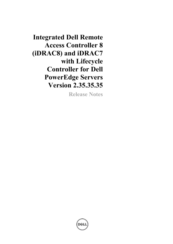 Integrated Dell Remote Access Controller 8 (iDRAC8) and iDRAC7 with Lifecycle Controller for Dell Owner's Manual, User Guide - Page 1