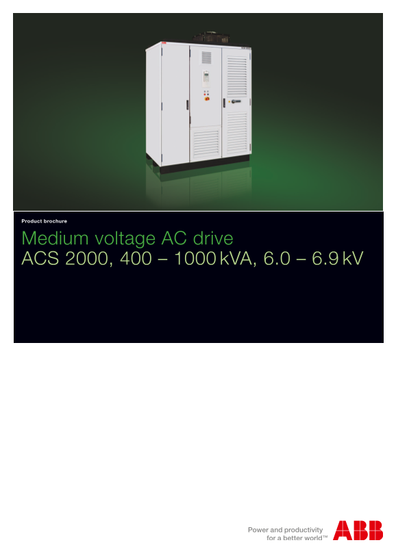 ABB ACS 2000, 400 – 1000 kVA, 6.0 – 6.9 kV Specifications Owner's Manual - Page 1