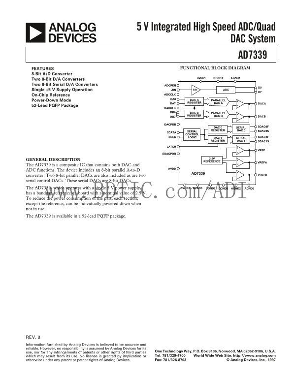 AD7339 Analog Devices Data Sheet - Page 1