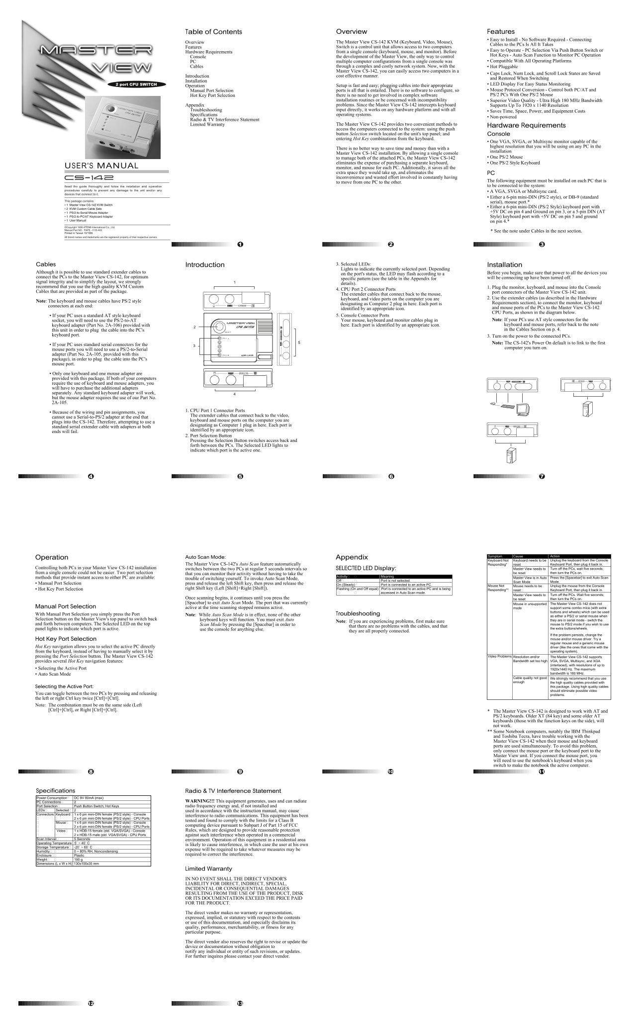 ATEN CS-142 User Guide Manual - Page 1