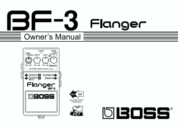 BOSS BF-3 User Guide and Manual - Page 1